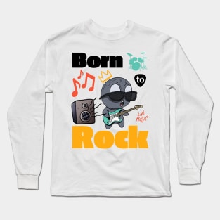 Born to Rock white Long Sleeve T-Shirt